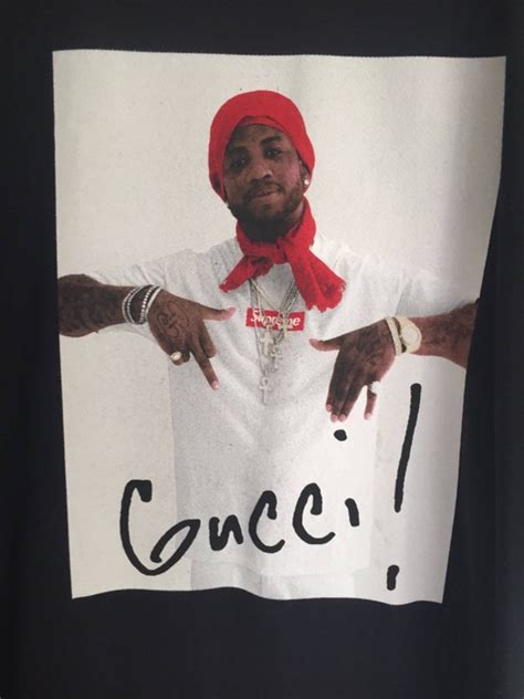 gucci surpreme|supreme gucci mane tee black.